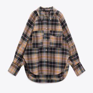 ZARA Oversized Plaid Shirt Shacket Pendleton